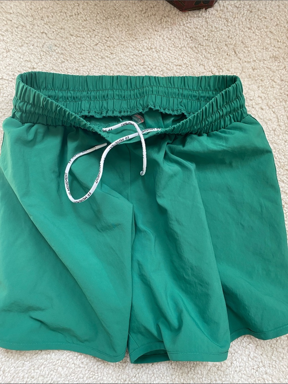 FP movement Women’s Green Elastic-Waist Shorts